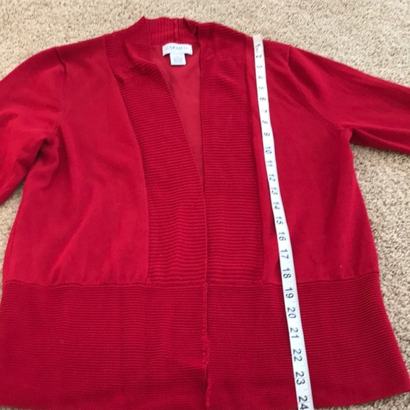 Carmen Marc Volvo red large open cardigan - Picture 5 of 8